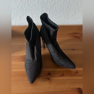 Elegant Black Sparkle Women's Ankle Boots